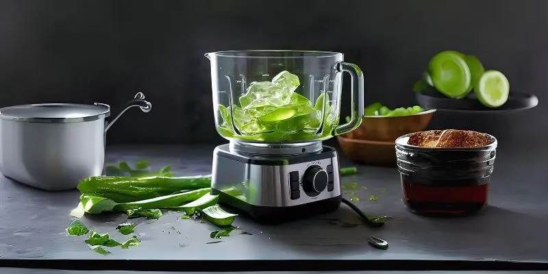 Aloe Vera Gel In Blender.