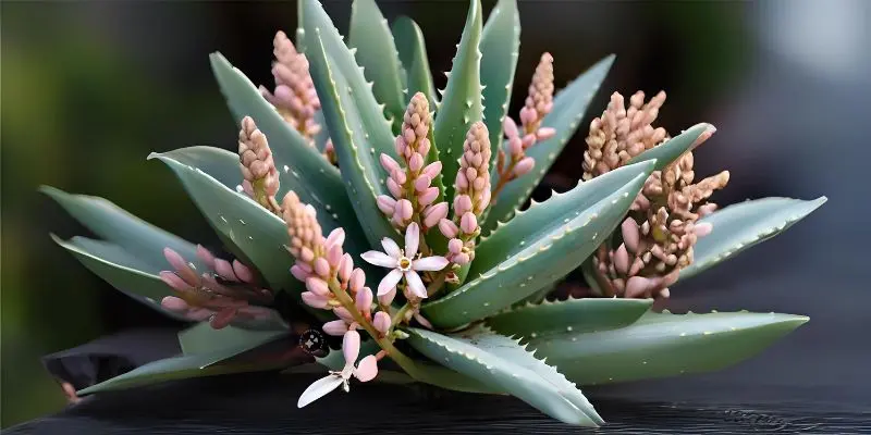 Aloe Vera Is Blooming In Spring